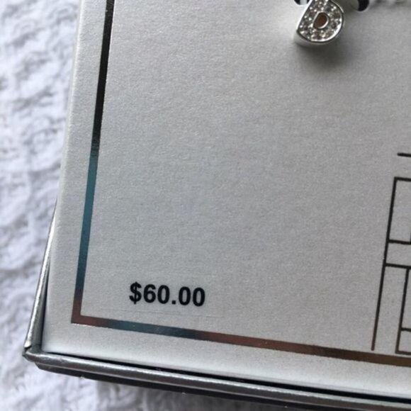 Silver-Plated CZ Initial “B” Pendant Necklace - Picture 5 of 7